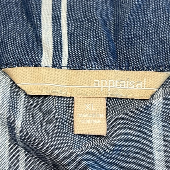 Appraisal Women Blue Strip dress. Size XL - Picture 14 of 16